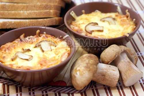 Жульен из белых грибов – Пошаговый рецепт с фото. Вторые блюда. Вкусные рецепты с фото. Блюда из грибов