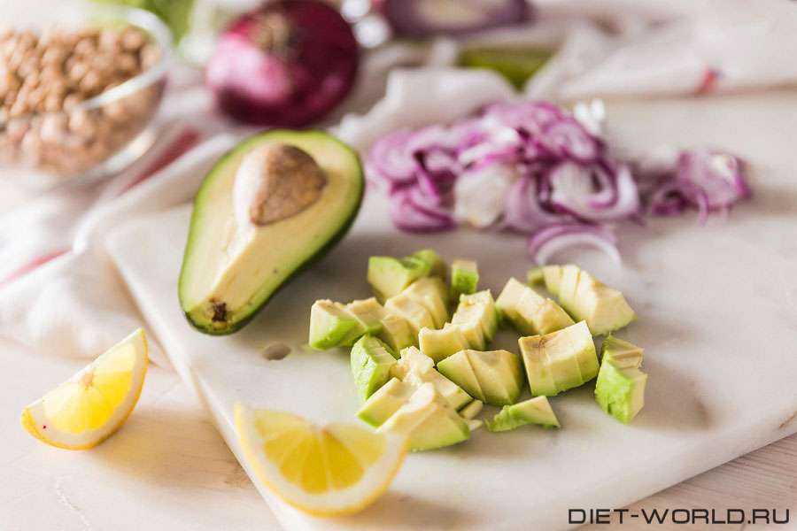 Салат с авокадо и красным луком — диетические рецепты на Diet-World.ru